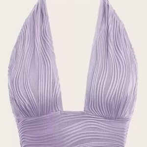Lilac halter top estimated XS